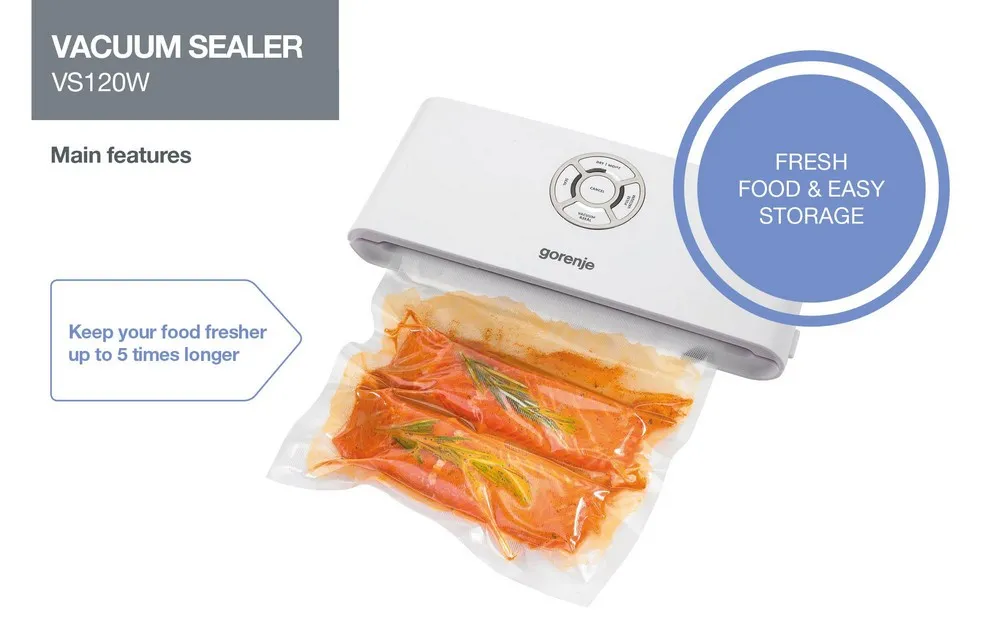 Вакуумный упаковщик Gorenje VS120W, Белый