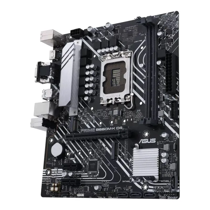 Материнская плата ASUS PRIME B660M-K D4, LGA1700, Intel B660, Micro-ATX