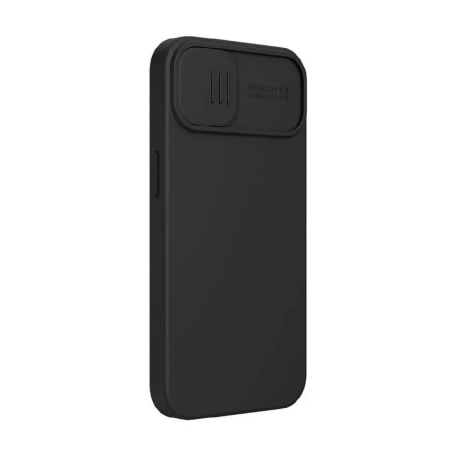 Husă Nillkin iPhone 13, CamShield Silky Silicone, Elegant Black