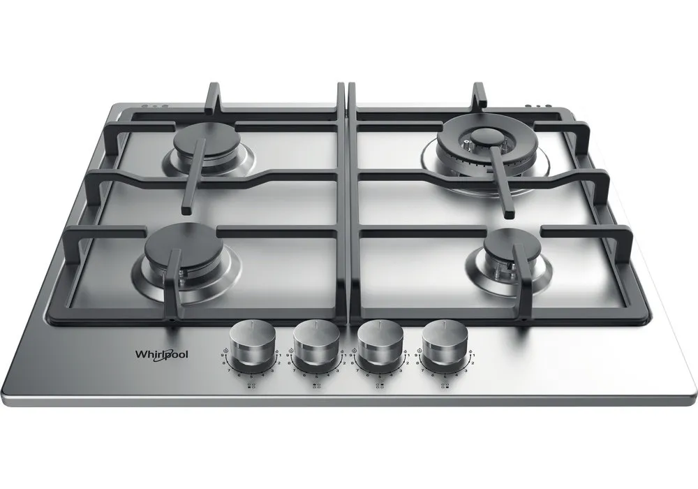 Plită pe gaz Whirlpool TGML 661 IX, Oțel inoxidabil