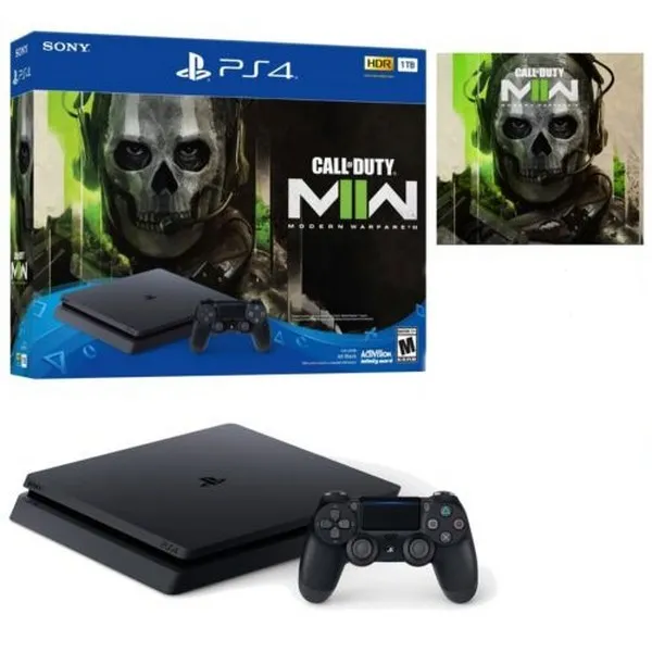 Consolă de jocuri SONY PlayStation 4 Slim, Negru, 