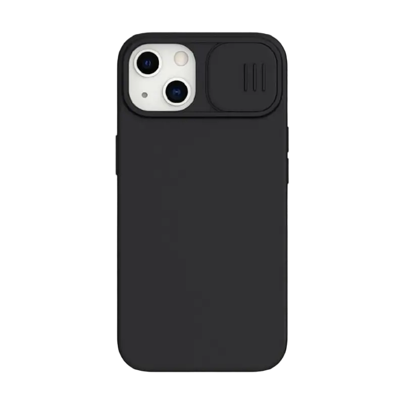 Husă Nillkin iPhone 13, CamShield Silky Silicone, Elegant Black