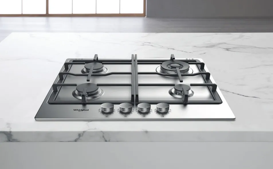 Plită pe gaz Whirlpool TGML 661 IX, Oțel inoxidabil