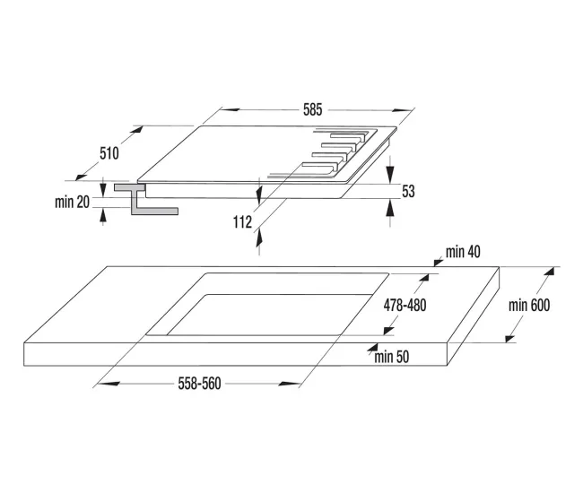 BinHob/gas Gorenje G 642 CLI