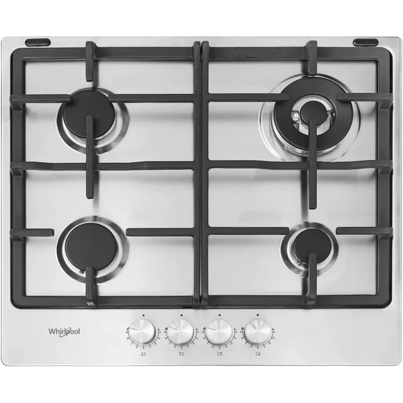 Plită pe gaz Whirlpool TGML 661 IX, Oțel inoxidabil