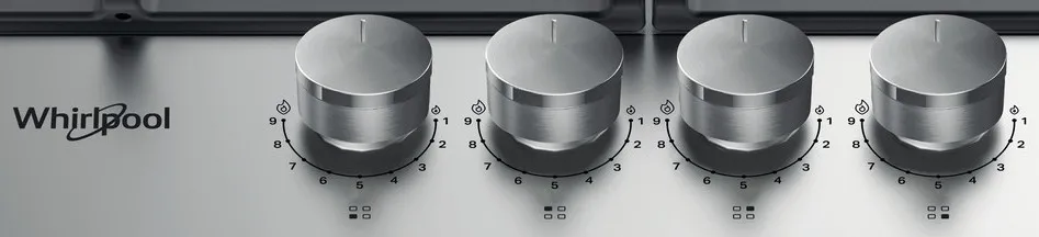 Plită pe gaz Whirlpool TGML 661 IX, Oțel inoxidabil