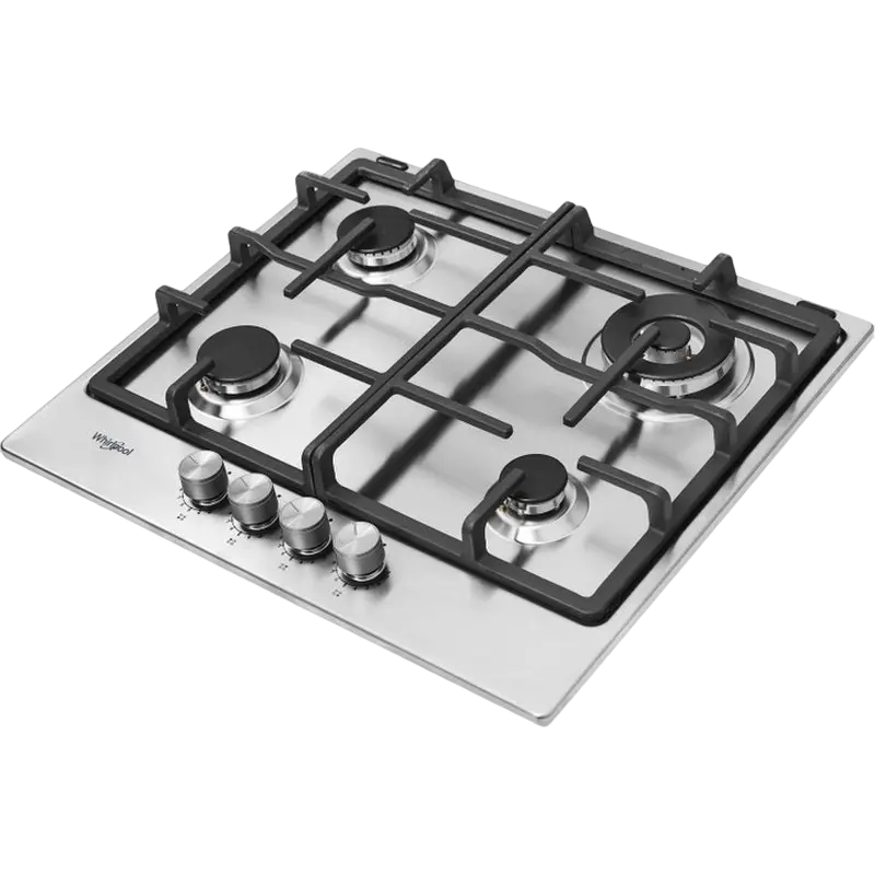 Plită pe gaz Whirlpool TGML 661 IX, Oțel inoxidabil