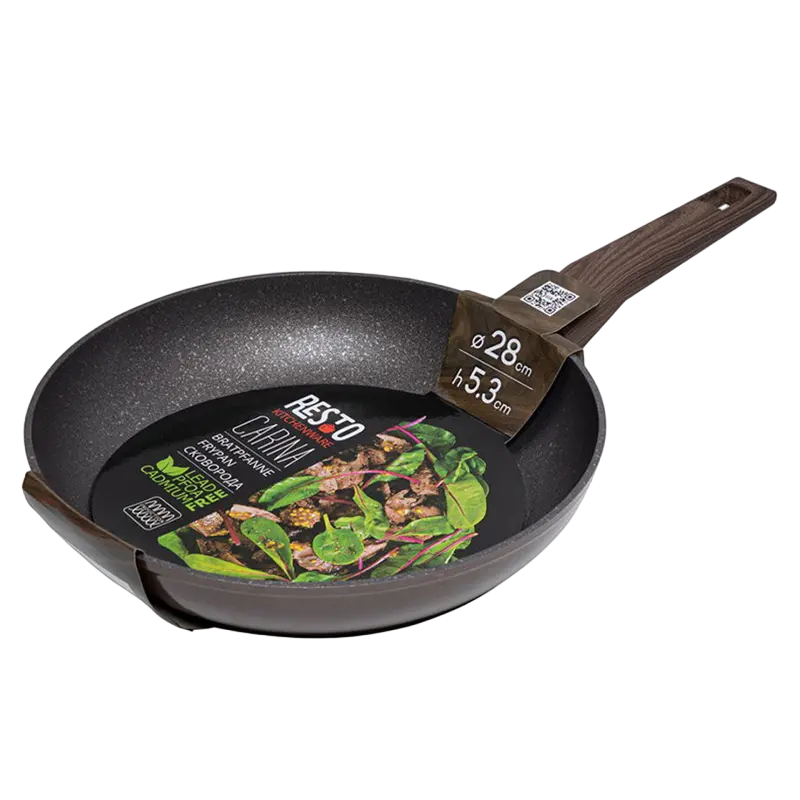 Сковорода RESTO 93024, 28см, Коричневый