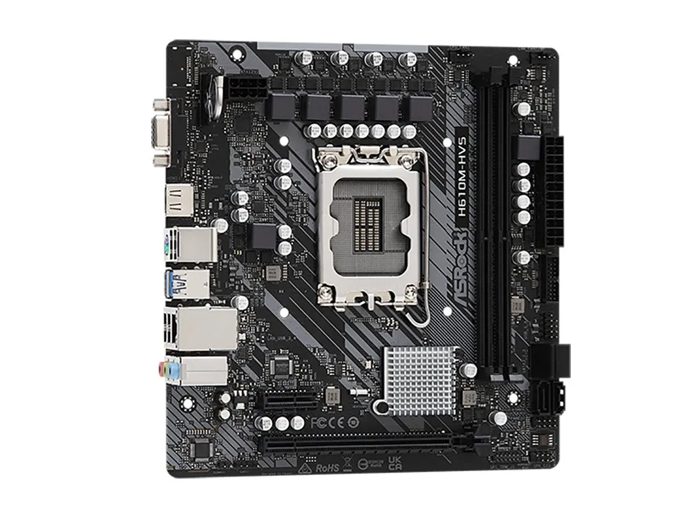 Материнская плата ASRock H610M-HVS, LGA1700, Intel H610, Micro-ATX