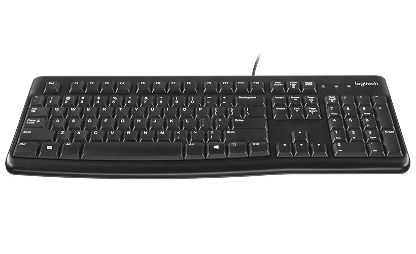 Клавиатура Logitech K120, Проводное, Чёрный
