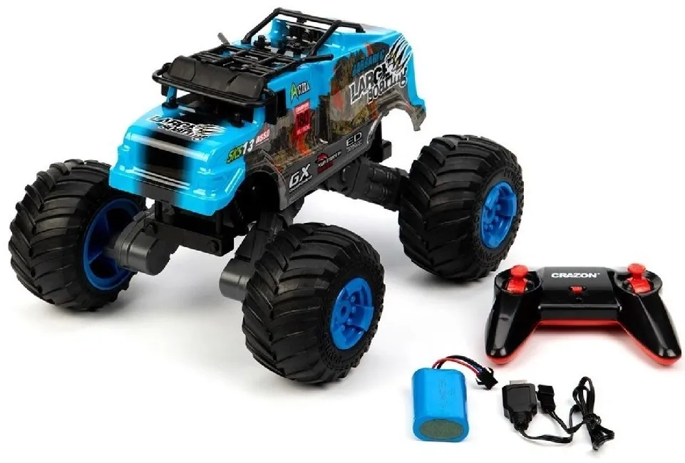 Jucărie cu telecomandă Crazon Oversize Wheel Cross-Road, 1:16, Albastru (333-DJ19166)