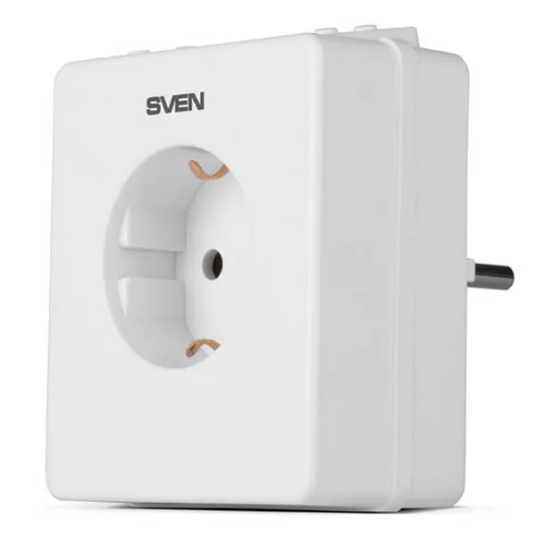 Prelungitor electric SVEN OVP-16PD, 1 Prize, Alb