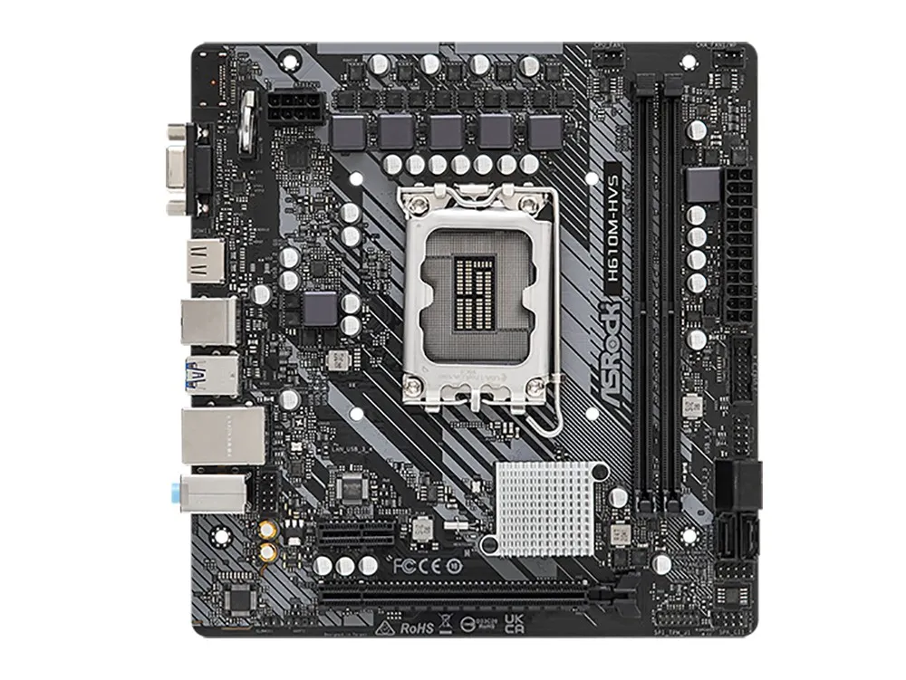 Материнская плата ASRock H610M-HVS, LGA1700, Intel H610, Micro-ATX