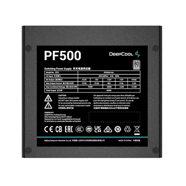 Sursă Alimentare PC Deepcool PF500, 500W, ATX