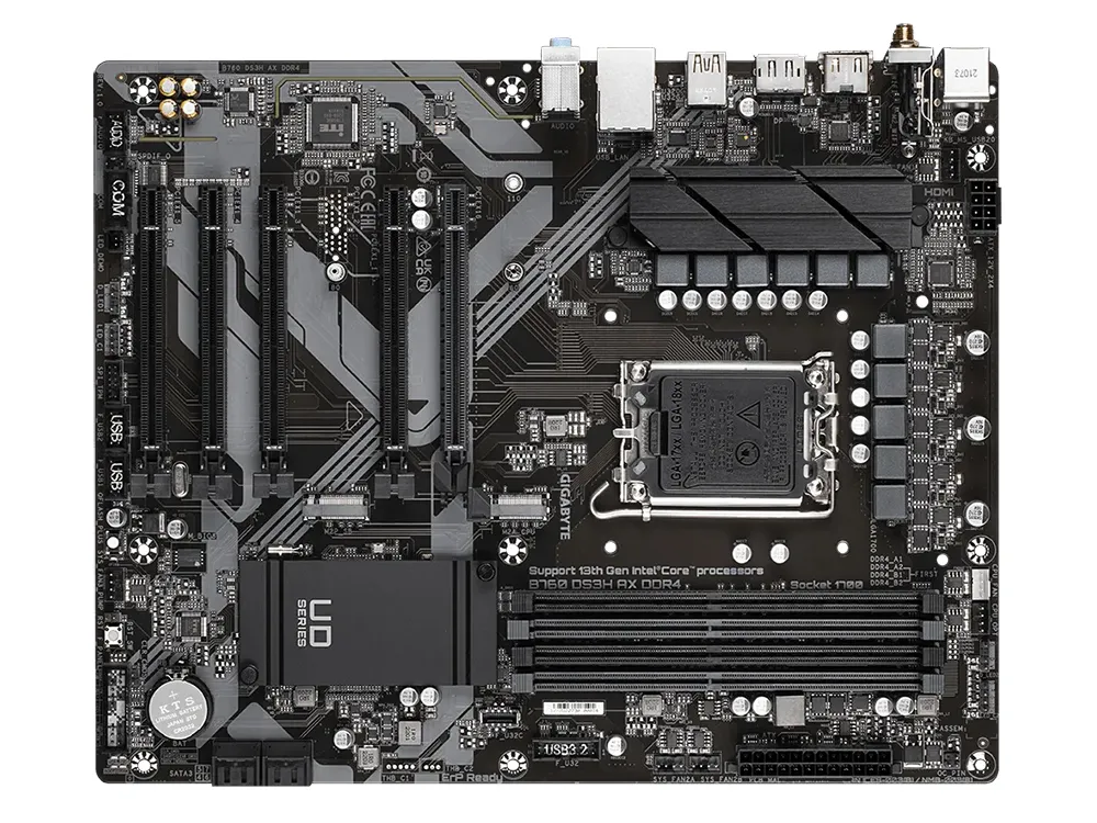 Материнская плата Gigabyte B760 DS3H AX, LGA1700, Intel B760, ATX
