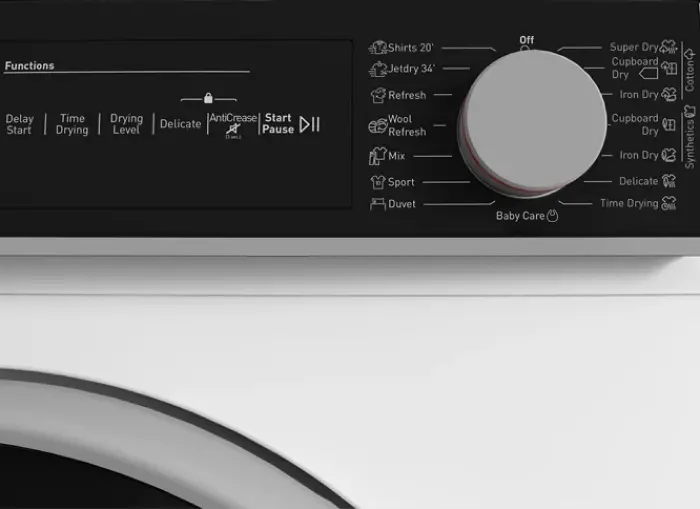 Uscător de rufe Sharp KDNHH8S7GW2EE, 8kg, Alb