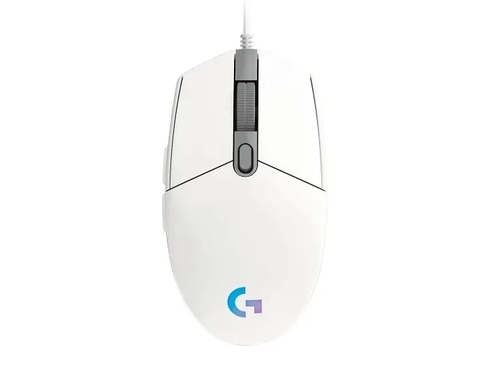 Gaming Mouse Logitech G203 Lightsync, Optical, 200-8000 dpi, 6 buttons, Ambidextrous, RGB, White USB