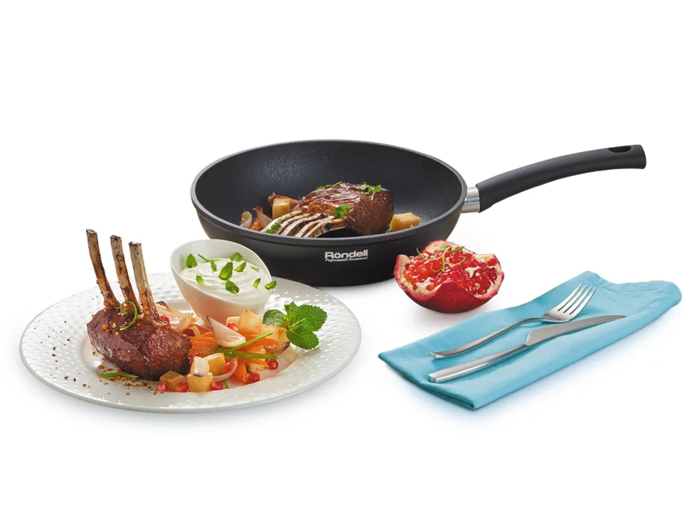 Сковорода глубокая Rondell RDA-599, 28см, Чёрный