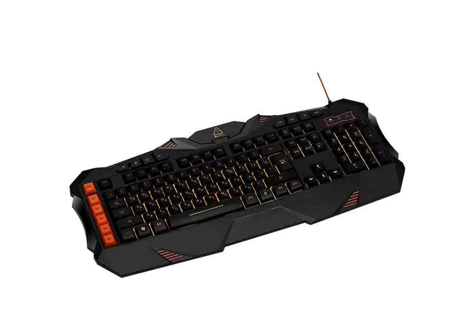 Клавиатура Canyon Fobos, Проводное, Черный/Оранжевый