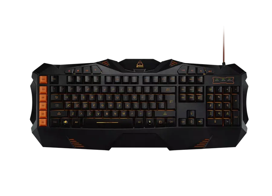 Клавиатура Canyon Fobos, Проводное, Черный/Оранжевый