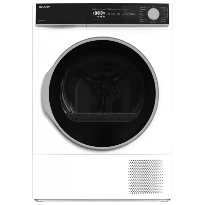 Uscător de rufe Sharp KDNHH8S7GW2EE, 8kg, Alb