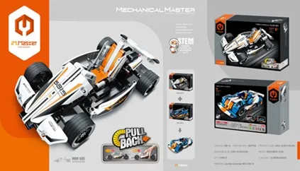 Set constructor iM.Master Pull Back Car, 187 Piese