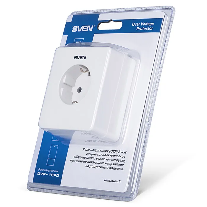 Prelungitor electric SVEN OVP-16PD, 1 Prize, Alb