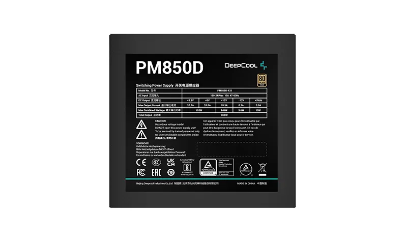 Sursă Alimentare PC Deepcool PM850D, 850W, ATX, Nemodular
