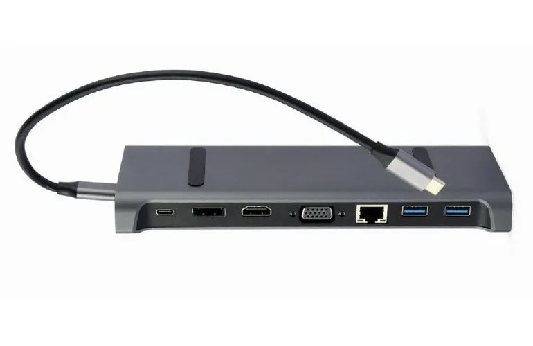 Stație Docking Gembird A-CM-COMBO9-02, Gri