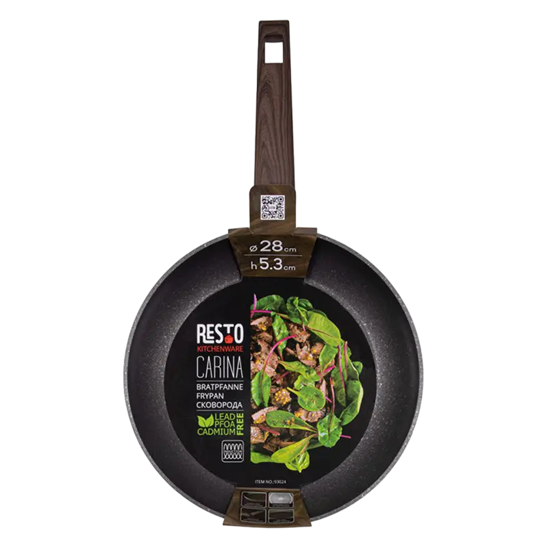 Сковорода RESTO 93024, 28см, Коричневый
