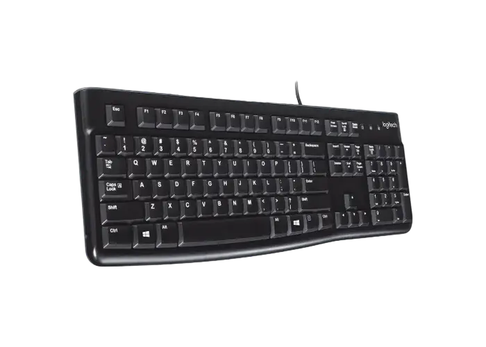 Клавиатура Logitech K120, Проводное, Чёрный