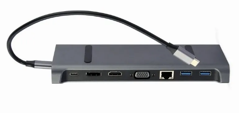 Stație Docking Gembird A-CM-COMBO9-02, Gri