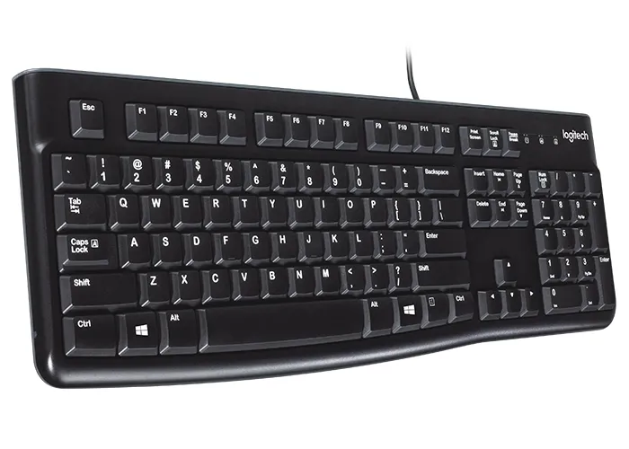 Клавиатура Logitech K120, Проводное, Чёрный