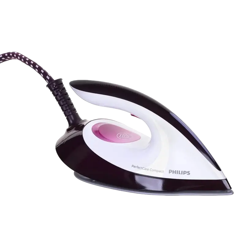 Fier de călcat cu generator de abur Philips GC7842/40, 2400W, Roz