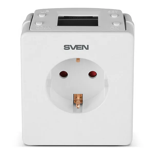 Prelungitor electric SVEN OVP-16PD, 1 Prize, Alb