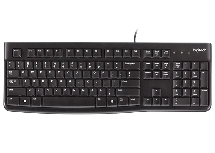 Клавиатура Logitech K120, Проводное, Чёрный