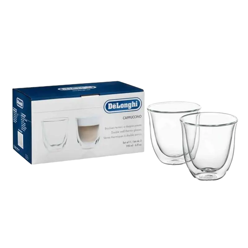 Стаканы для капучино De'Longhi 190ml 2pcs, Прозрачный