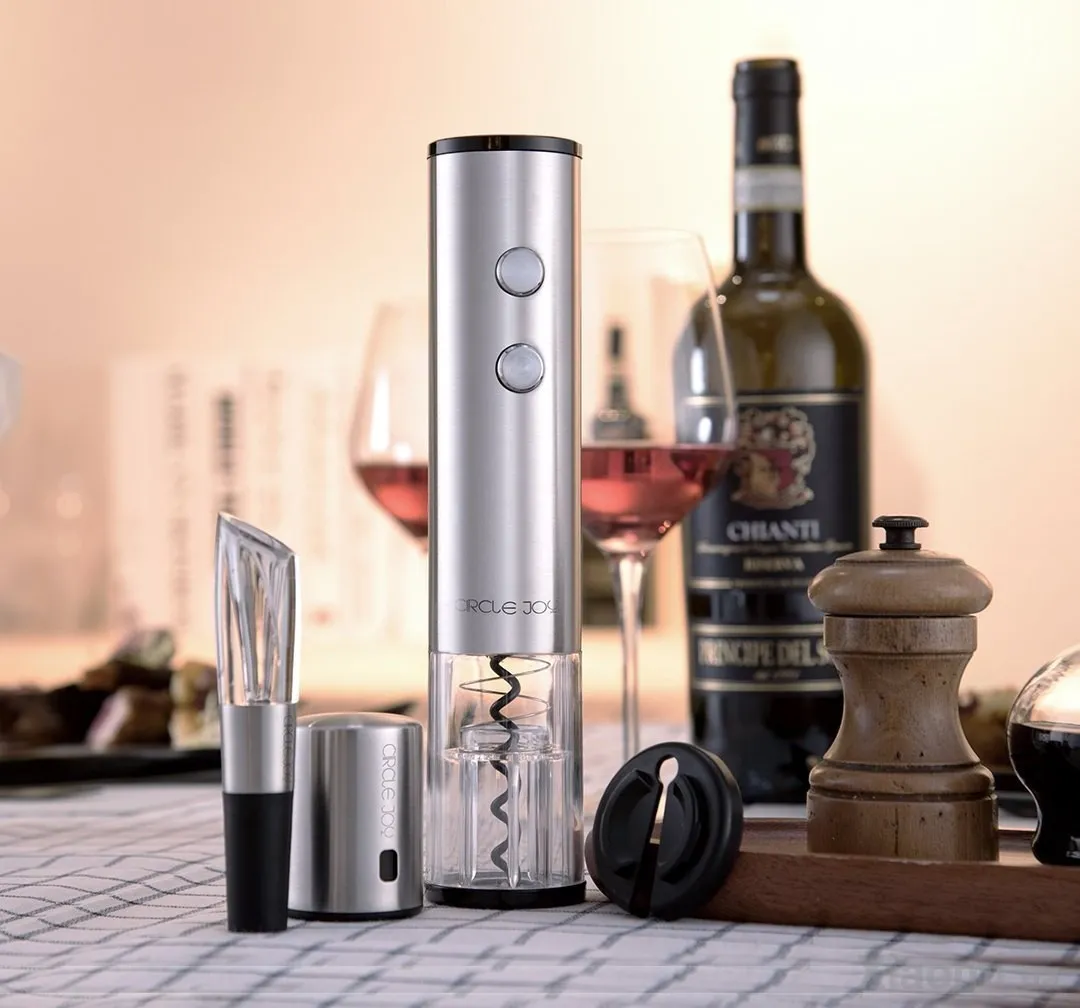 Штопор Xiaomi Circle Joy Electric Red Wine Opener Set 4 in 1, Нержавеющая сталь