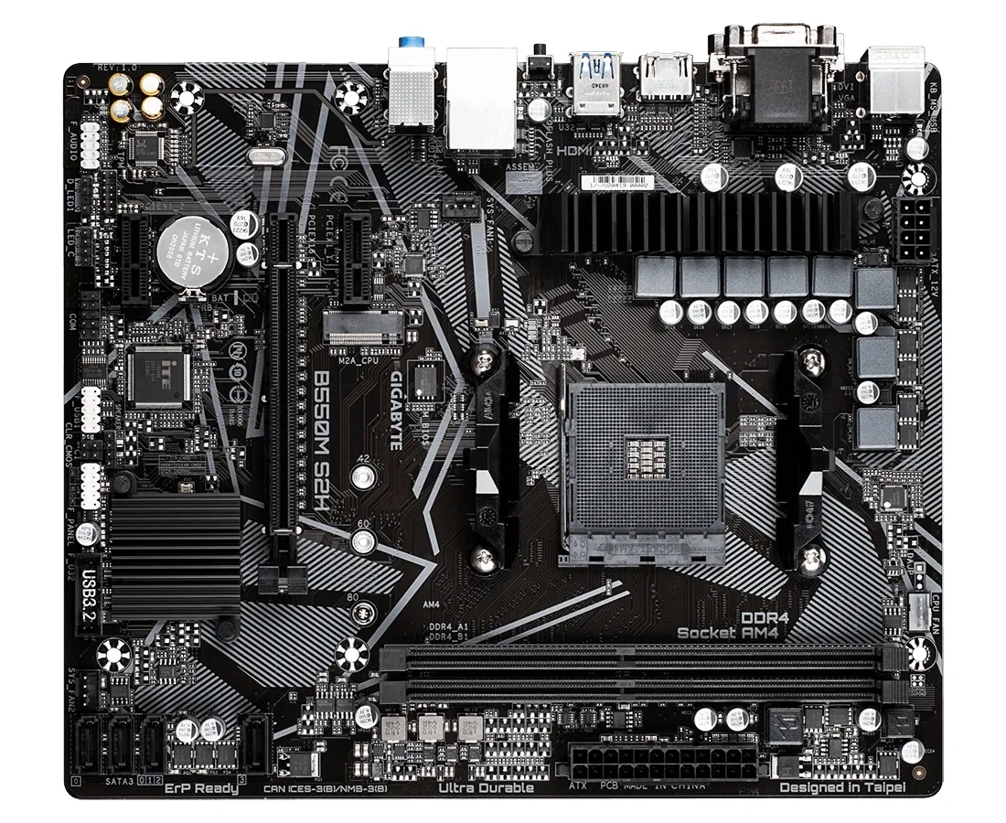 Материнская плата Gigabyte B550M S2H, AM4, AMD B550, Micro-ATX