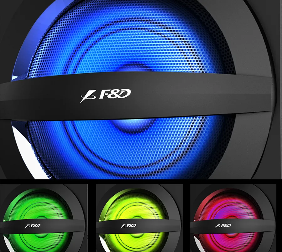 Boxe pentru calculator 2.1 F&D A140X, Negru