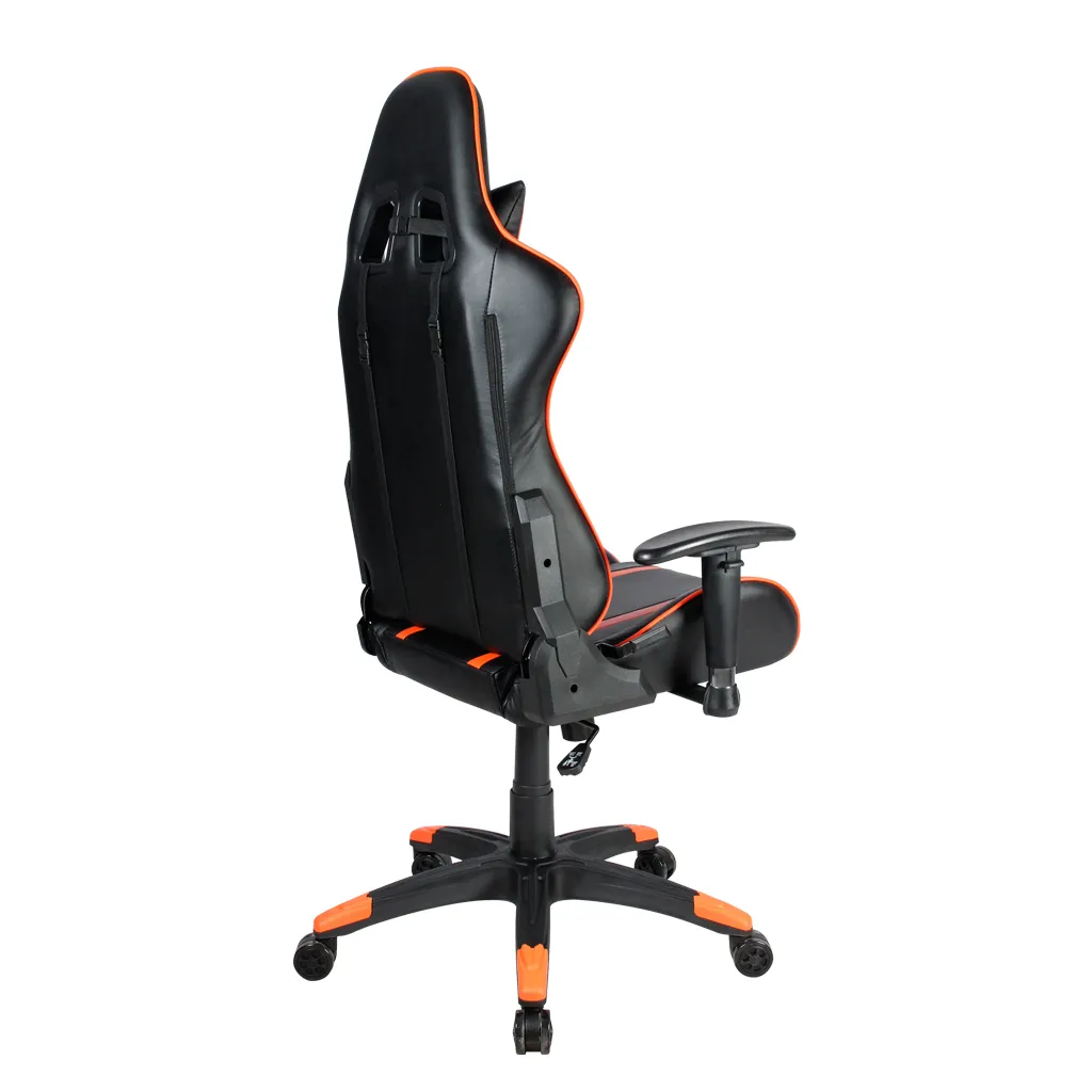 Scaun Gaming Canyon Fobos, PU Piele, Negru/Portocaliu