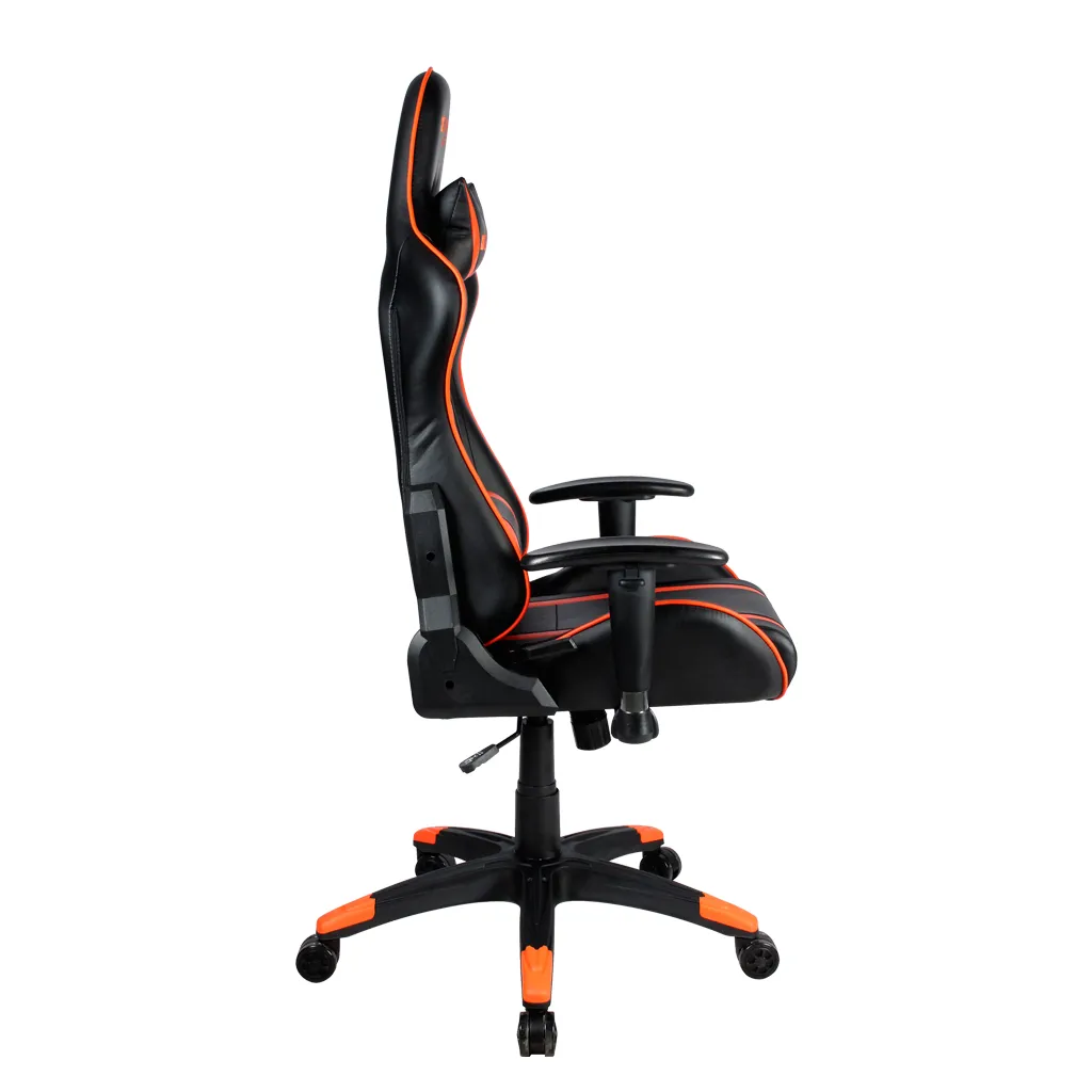 Scaun Gaming Canyon Fobos, PU Piele, Negru/Portocaliu