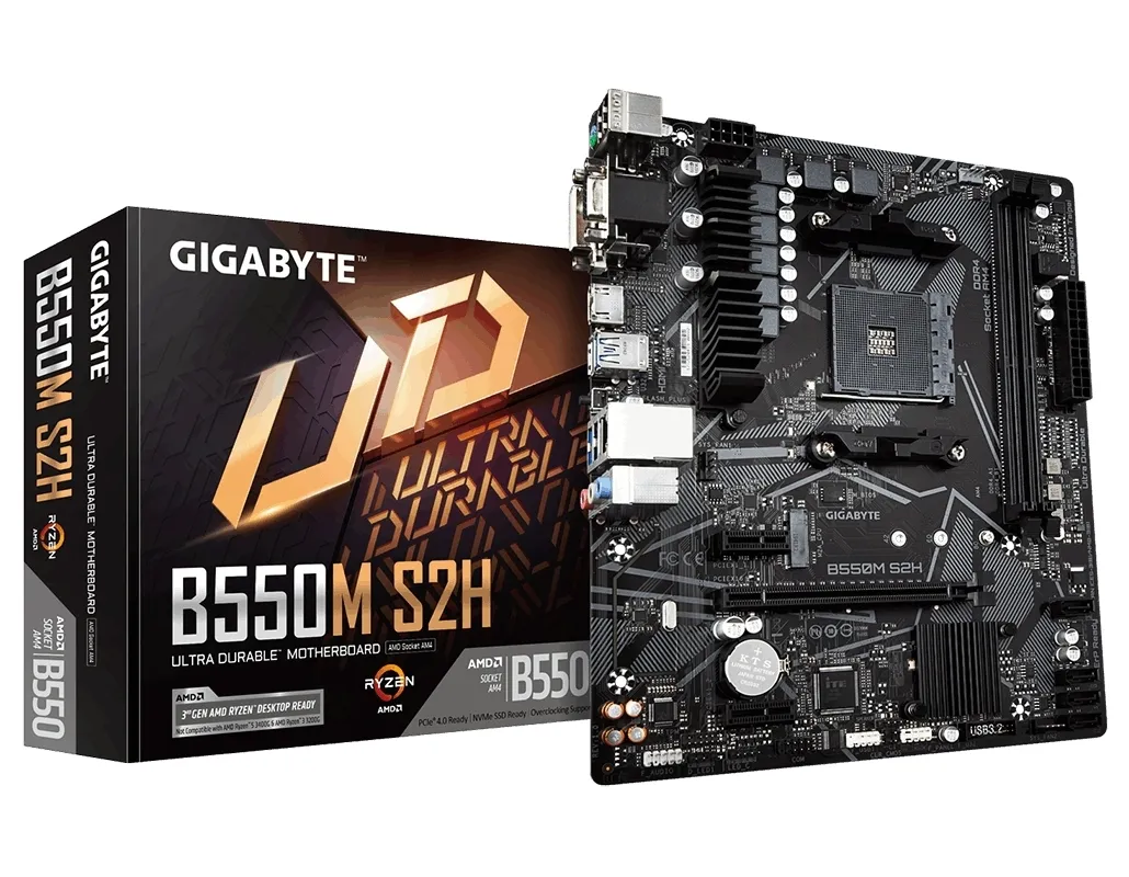 Материнская плата Gigabyte B550M S2H, AM4, AMD B550, Micro-ATX