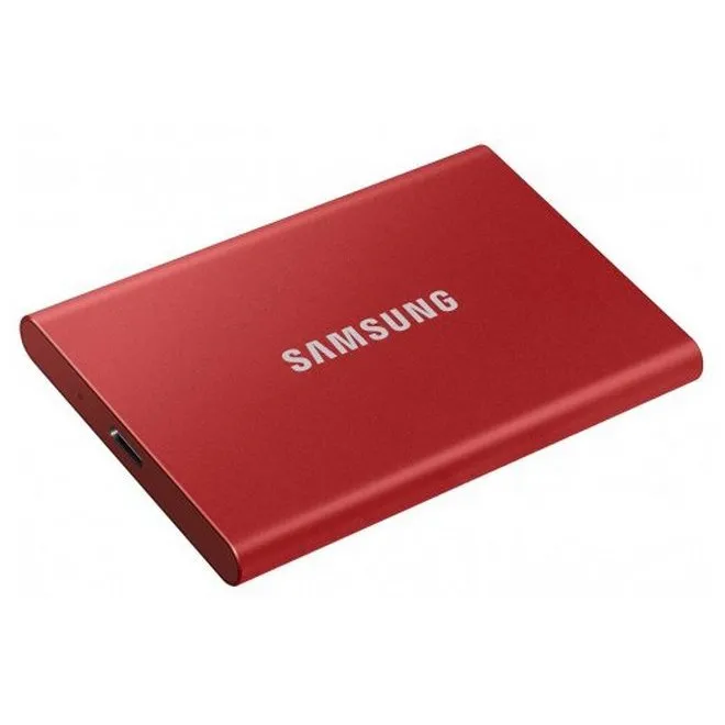 Внешний портативный SSD накопитель Samsung Portable SSD T7, 1 ТБ, Красный (MU-PC1T0R/WW)