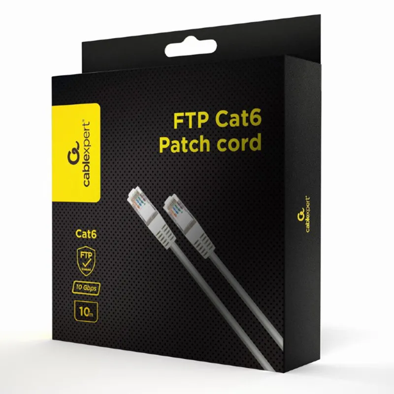 Patch cord Cablexpert PPB6-10M, Cat6 FTP , 10m, Alb