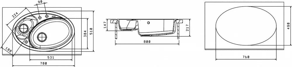 Кухонная мойка Florentina Selena 780 (Коричневый) 