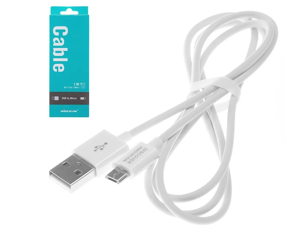Кабель для зарядки и синхронизации Nillkin MicroUSB Cable, USB Type-A/micro-USB, 1м, Белый