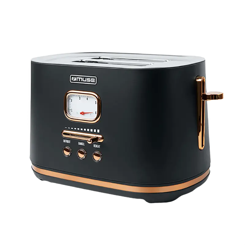 Тостер MUSE MS-130 BC, Черный | Золотистый