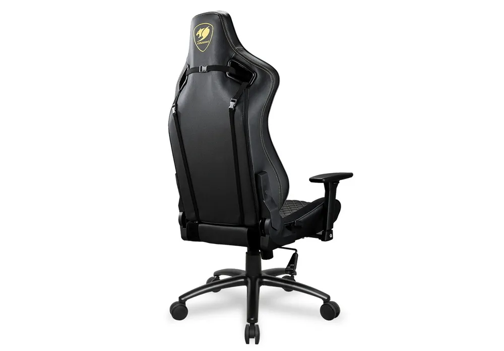 Gaming Chair Cougar EXPLORE S Royal Black/Gold, User max load up to 120kg / height 155-190cm
