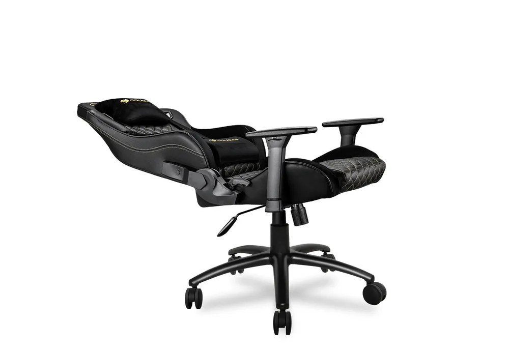 Gaming Chair Cougar EXPLORE S Royal Black/Gold, User max load up to 120kg / height 155-190cm